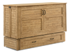 Parker Cabinet Bed with Pocket Coil Memory Foam Mattress, Brown - Queen Size  | Armoire-lit Parker avec matelas en mousse à mémoire de forme à ressorts ensachés, brune - format grand lit