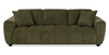 Made in Canada Pebble 96" Fabric Sofa with Matching Accent Pillows - Green | Sofa Pebble de 96 po fabriqué au Canada en tissu avec coussins décoratifs assortis - vert