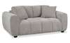 Made in Canada Pebble 70" Fabric Loveseat with Matching Accent Pillows - Grey | Causeuse Pebble de 70 po fabriquée au Canada en tissu avec coussins décoratifs assortis - grise