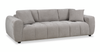 Made in Canada Pebble 96" Fabric Sofa with Matching Accent Pillows - Grey | Sofa Pebble de 96 po fabriqué au Canada en tissu avec coussins décoratifs assortis - gris