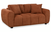 Made in Canada Pebble 70" Fabric Loveseat with Matching Accent Pillows - Orange | Causeuse Pebble de 70 po fabriquée au Canada en tissu avec coussins décoratifs assortis - orange
