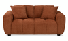 Made in Canada Pebble 70" Fabric Loveseat with Matching Accent Pillows - Orange | Causeuse Pebble de 70 po fabriquée au Canada en tissu avec coussins décoratifs assortis - orange
