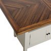 Piper Counter-Height Dining Table with 60-72"W Extension & Built-in Storage - Two-Tone White & Brown | Table de salle à manger Piper de hauteur comptoir de 60 po à 72 po (L) avec rallonge et rangement intégré - deux couleurs, blanc et brun