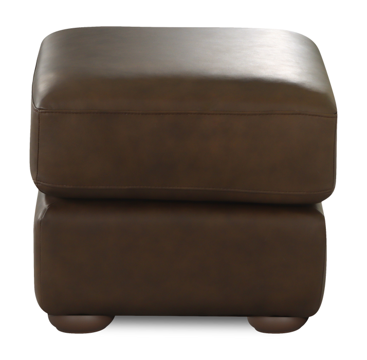 Chateau d’Ax Porto 34\" 100% Genuine Leather Ottoman – Chocolate 