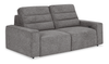 Shaquille O’Neal Home Prestige Sleeper Sectional with Power Sliding– Grey | Sofa-lit sectionnel Prestige de Shaquille O’Neal Home avec coulissement électrique - gris