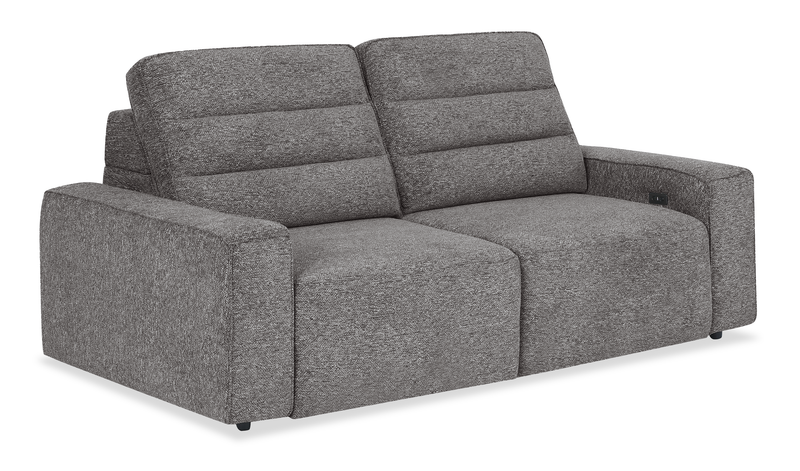 Shaquille O’Neal Home Prestige Sleeper Sectional with Power Sliding– Grey