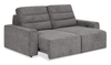 Shaquille O’Neal Home Prestige Sleeper Sectional with Power Sliding– Grey | Sofa-lit sectionnel Prestige de Shaquille O’Neal Home avec coulissement électrique - gris