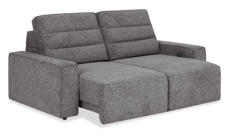 Shaquille O’Neal Home Prestige Sleeper Sectional with Power Sliding– Grey