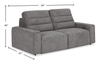 Shaquille O’Neal Home Prestige Sleeper Sectional with Power Sliding– Grey | Sofa-lit sectionnel Prestige de Shaquille O’Neal Home avec coulissement électrique - gris
