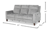 Primrose 81” Chenille Fabric Power Reclining Sofa with Power Headrest – Slate | Sofa à inclinaison électrique Primrose de 81 po en tissu de chenille avec appuie-tête électrique - ardoise