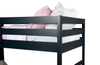 Quinn Bunk Bed with Built-in Staircase Dresser & Guard Rail for Kids, Blue - Twin/Twin | Lits superposés Quinn pour enfants avec commode escalier intégrée et garde-corps, bleus - simple et simple