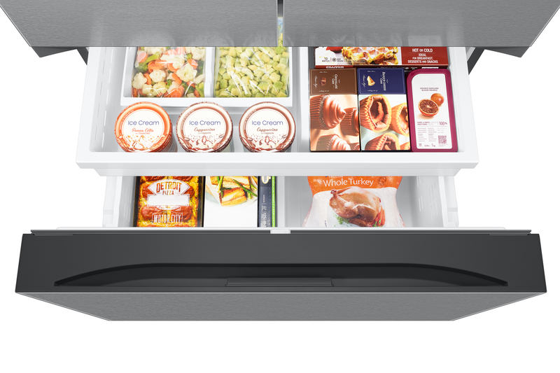 Samsung Bespoke 35.75” 31 Cu. Ft. 3-Door French Door Refrigerator – Stainless Steel - RF32CG5B30SRAA