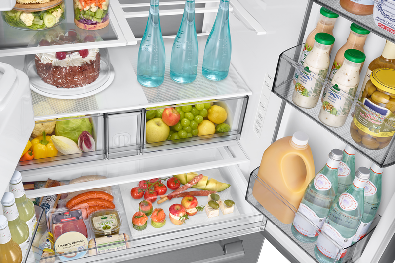 Samsung Bespoke 35.8” 24 Cu. Ft. Counter-Depth French Door Refrigerator – Stainless Steel - RF70H25HERAA