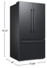 Samsung Bespoke AI 35.88” 29 Cu. Ft 3-Door French Door Refrigerator – Matte Black - RF70H30KEEAA | Réfrigérateur à 3 portes Bespoke de Samsung de 29 pi3 et de 35,88 po à portes françaises avec IA - noir mat - RF70H30KEEAA