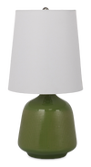 Rian 10\" Table Lamp with Linen Shade – Green 