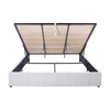 Ridge Upholstered Storage Platform Bed in Grey Fabric - King Size | Lit plateforme rembourré Ridge en tissu gris avec rangement - format très grand lit