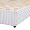 Ridge Upholstered Storage Platform Bed in Grey Fabric - King Size | Lit plateforme rembourré Ridge en tissu gris avec rangement - format très grand lit