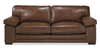 Rodeo 91” Top-Grain Genuine Leather Sofa with Removable Cushions – Chestnut | Sofa Rodeo de 91 po en cuir véritable de qualité supérieure avec coussins amovibles - marron