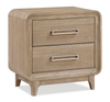 Sasha Bedside 2-Drawer Nightstand, 28"W x 27"H - Natural Oak Brown