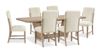 Sasha 7pc Extension Dining Set with Table & 6 Chairs, 82-94