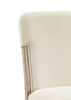 Sasha Dining Chair with Chenille Fabric - Taupe/Natural Oak Brown | Chaise de salle à manger Sasha en tissu de chenille - taupe et brun chêne naturel