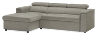 Savvy 2-Piece Linen-Look Fabric Left-Hand Sectional - Grey 