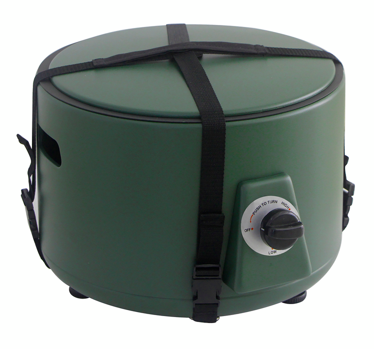 Sol Portable Fire Pit, 15\"W, 60,000 BTU, Propane, Metal - Green 