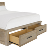 Sonoma Platform Storage Bed with Headboard & Frame, Light Brown - King Size | Lit plateforme de rangement Sonoma avec tête de lit et cadre de lit, brun clair - format très grand lit