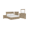 Sonoma Platform Storage Bed with Headboard & Frame, Light Brown - King Size | Lit plateforme de rangement Sonoma avec tête de lit et cadre de lit, brun clair - format très grand lit