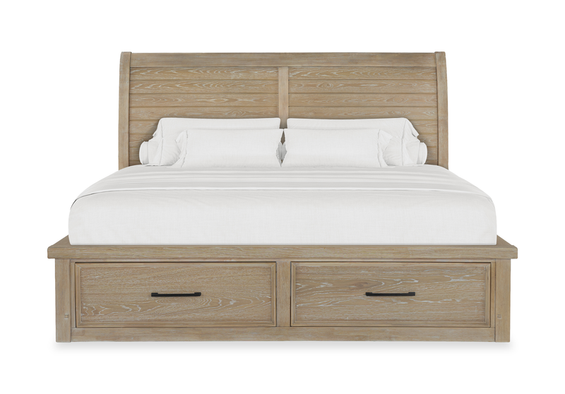 Sonoma Platform Storage Bed with Headboard & Frame, Light Brown - King Size
