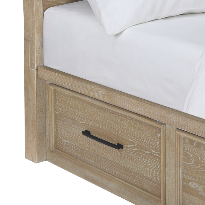 Sonoma Platform Storage Bed with Headboard & Frame, Light Brown - Queen Size