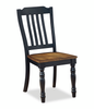 Stella Dining Chair, Wood, Slat Back - Black/Brown | Chaise de salle à manger Stella en bois avec dossier à lattes - noire et brune