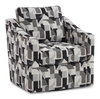 Made in Canada Sofa Lab Customizable Swivel 32" Fabric Accent Chair – Onyx Accent Fabric | Fauteuil d’appoint pivotant personnalisable de Sofa Lab de 32 po fabriqué au Canada en tissu - tissu décoratif Onyx