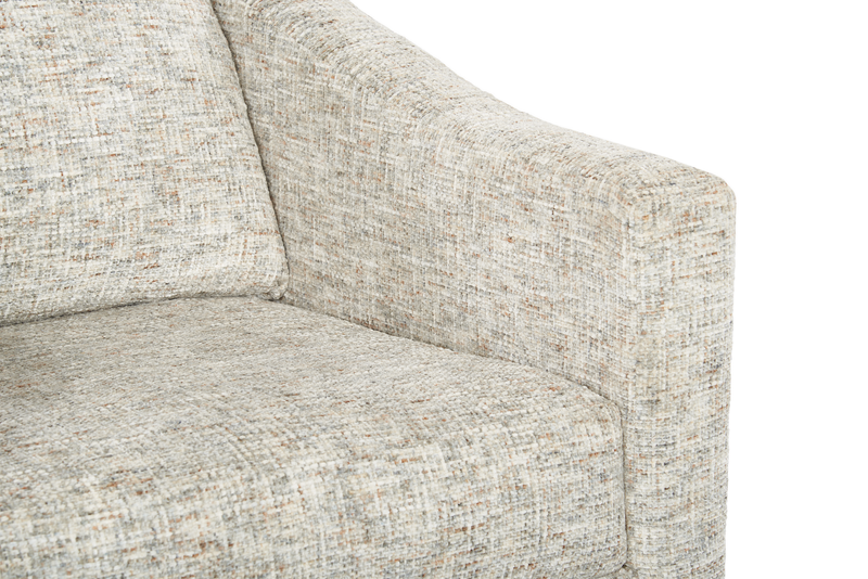 Made in Canada Sofa Lab Customizable Swivel 32\" Fabric Accent Chair – Rust Accent Fabric 