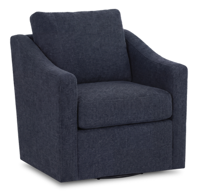 Made in Canada Sofa Lab Customizable Swivel 32" Fabric Accent Chair – Chenille Pacific | Fauteuil d’appoint pivotant personnalisable de Sofa Lab de 32 po fabriqué au Canada en tissu - Chenille Pacific