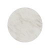 Sylvie 38” Modern Round Coffee Table with Marble Look Top – Dark Brown  | Table à café ronde moderne Sylvie de 38 po avec dessus en imitation de marbre - brun foncé