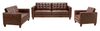 Theo 85" Top-Grain Genuine Leather Sofa with Removable Back Cushion and Wood Feet – Burgundy | Sofa Theo de 85 po en cuir véritable de qualité supérieure avec coussin de dossier amovible et pattes en bois - bourgogne