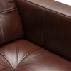 Theo 85" Top-Grain Genuine Leather Sofa with Removable Back Cushion and Wood Feet – Burgundy | Sofa Theo de 85 po en cuir véritable de qualité supérieure avec coussin de dossier amovible et pattes en bois - bourgogne