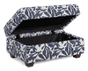 Made in Canada Customizable Sofa Lab Trunk 39" Fabric Storage Ottoman – Marine Accent Fabric | Pouf de rangement personnalisable Trunk de Sofa Lab de 39 po fabriqué au Canada en tissu - tissu décoratif Marine