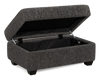 Made in Canada Customizable Sofa Lab Trunk 39" Fabric Storage Ottoman – Plush Charcoal | Pouf de rangement personnalisable Trunk de Sofa Lab de 39 po fabriqué au Canada en tissu - Plush Charcoal