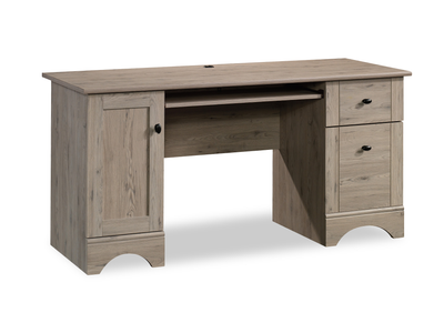 Tyren 59.45“ Rustic Office Desk with Drawers – Laurel Oak  | Bureau rustique Tyren de 59,45 po avec tiroirs - chêne Laurel