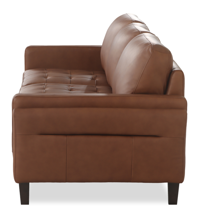 Chateau d’Ax Venice 91\" 100% Genuine Leather Sofa – Light Brown