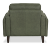 Chateau d’Ax Venice 39" Traditional Genuine Leather Accent Chair  – Green | Fauteuild’appoint traditionnel Venice de Château d’Ax de 39 po en cuir véritable - vert