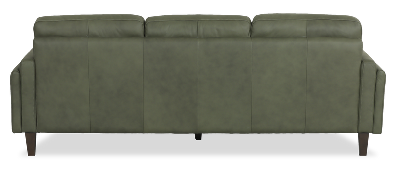 Chateau d’Ax Venice 91\" 100% Genuine Leather Sofa – Green