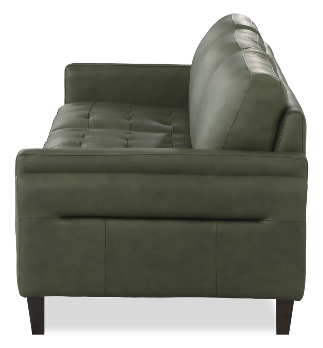 Chateau d’Ax Venice 91\" 100% Genuine Leather Sofa – Green