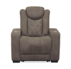 Venture 35.83” Faux Suede Power Reclining Chair with Power Headrests, Cupholders, and USB Port - Chocolate | Fauteuil à inclinaison électrique Venture de 35,83 po en suédine avec appuie-têtes électriques, porte-gobelets et port USB - chocolat