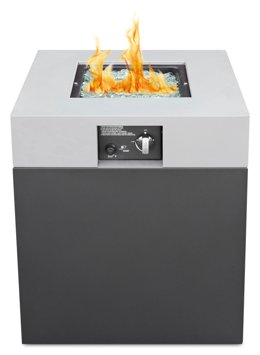 Vesta Fire Pit Table, 22\"W, 37,000 BTU, Propane, Metal