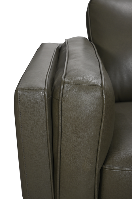 Viero 42.1\" Genuine Leather Accent Chair - Green  
