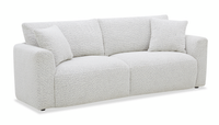 Waverly 90.94” Contemporary Fabric Sofa with Removable Back Cushion - Linen 