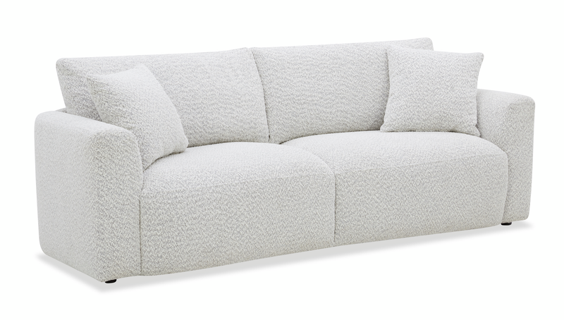 Waverly 90.94” Contemporary Fabric Sofa with Removable Back Cushion - Linen